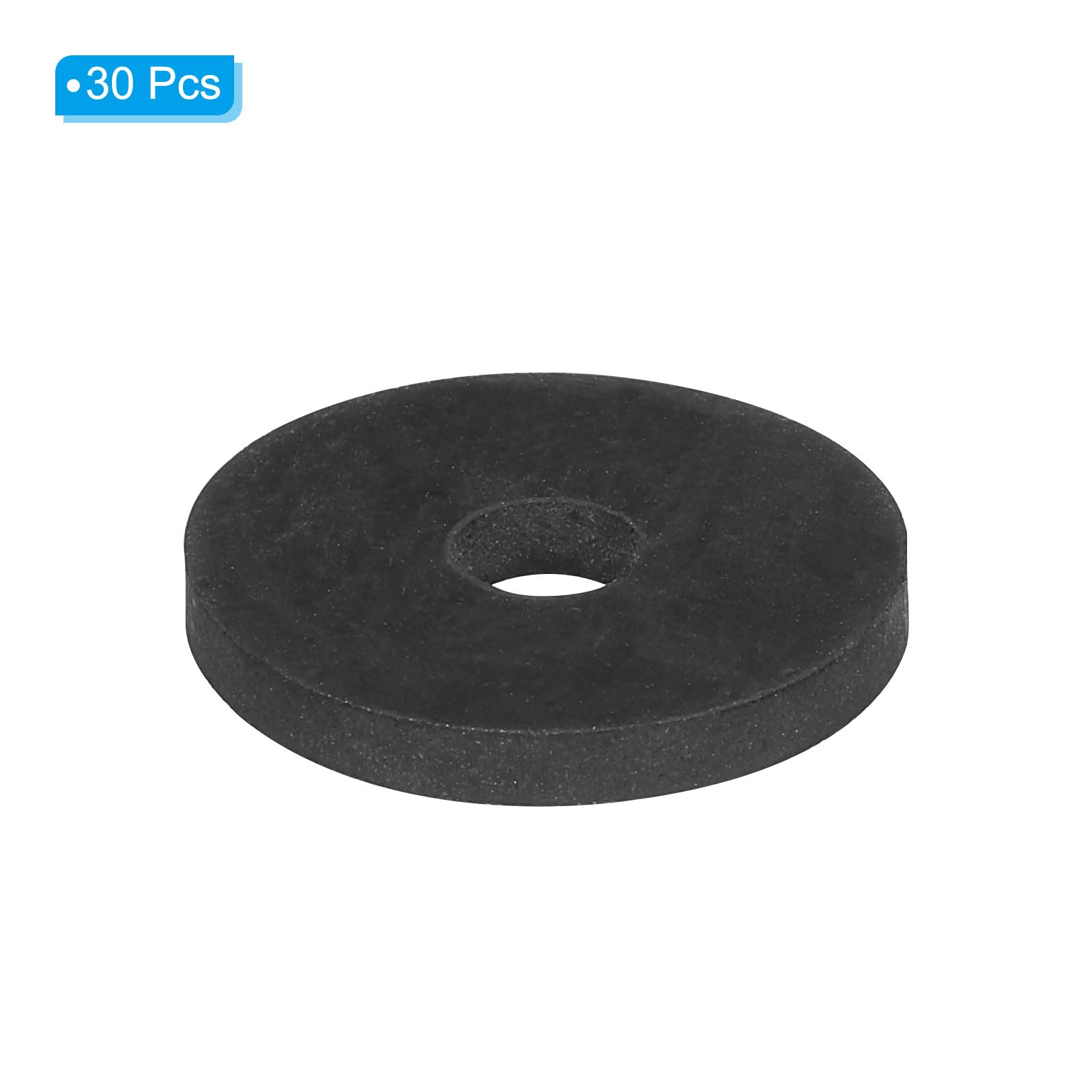 PATIKIL Rubber Washers, 30Pcs 1" OD x 1/4" ID x 1/8" Thickness Waterproof Abrasion Resistant Flat Rubber Grommets Spacer for Bolts Screws, Black - Image 3