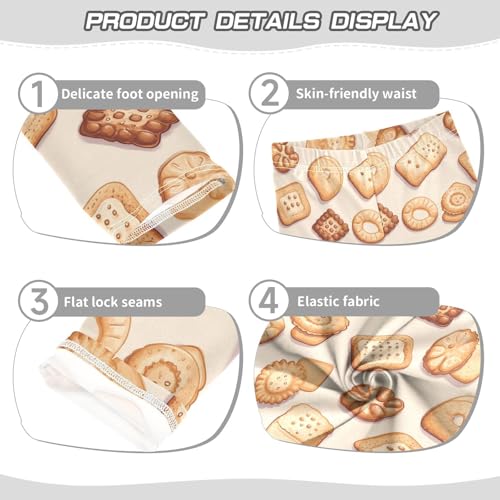 Classic Cookies Funny Girls Casual Leggings for Kids Printed Long Pant Bottoms Stretch and Soft3