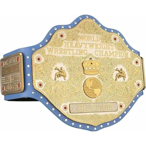 WELL PERFORM Kids World Champion Belt Gold Edition Wrestling Belts | Adjustable Strap Custom Championship Trophy Belt (Ric-Flair Big Gold Kids)