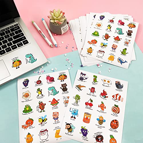 Lifebe 1000Pcs Punny Teacher Stickers, Reward Motivational Stickers For Kids,Students, Funny Punny Labels Classroom Supplies, Cute Animal Incentives Stickers For Teacher School Classroom Home #TOP6