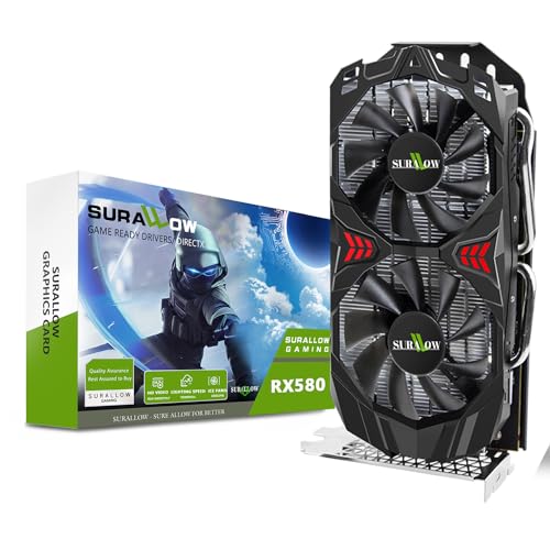 SURALLOW RX 580 8GB Graphics Card, 2048SP,GDDR5,256 Bit Graphics Card