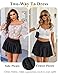 Avidlove Women Ruffle Skirt Ruched Waist Short Skirt Solid Glitter Skirt Mini Lingerie Skirts Black XL