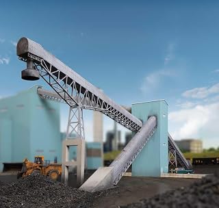 Walthers Cornerstone 933-4171 HO Scale Conveyors with Transfer House - Kit - 3-11/6 x 20-1/8 x 13-1/8" 95.7 x 51.1 x 33.3cm (with conveyors)