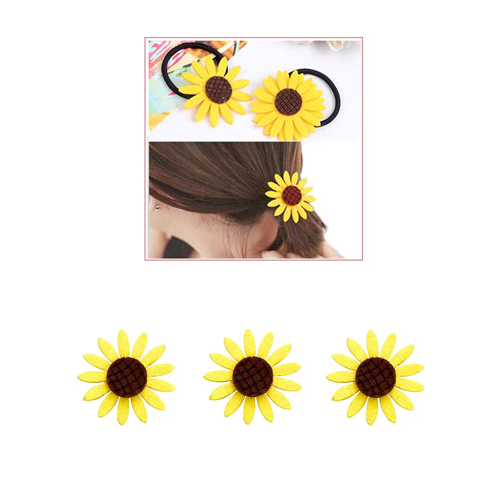 100 stuks vilten bloemen, 3 cm viltbloemen, kleurrijke stoffen