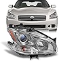 AKKON - Fits Maxima 4Dr Sedan Projector Halogen Type Passenger Right Side Headlight Head Lamp Replacement