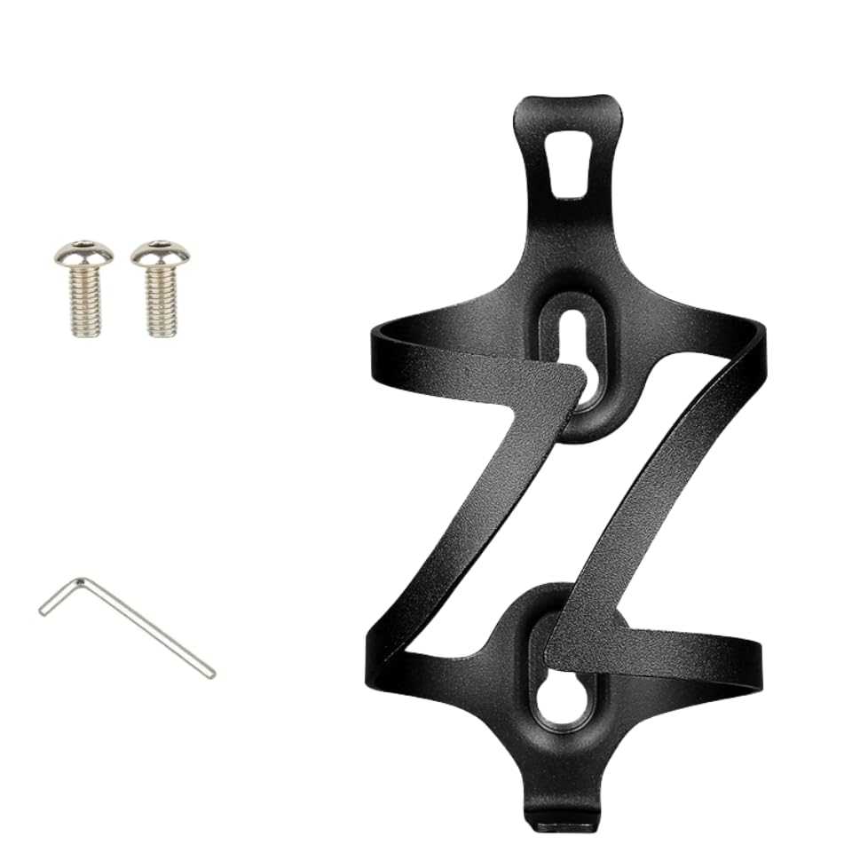Premium Aluminum Alloy Bike Cup Holder - - Durable Water Bottle Cage for Bicycle, Road Bike, Mountain Bikes (Black)