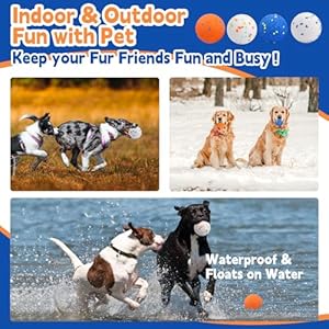 Dog toy balls indestructible dog tennis ball for aggressive chewers 3 inch durable teething chew toys water toy interactive outdoor fetch balls for large medium small dog 4 colors   cucciolini doodles