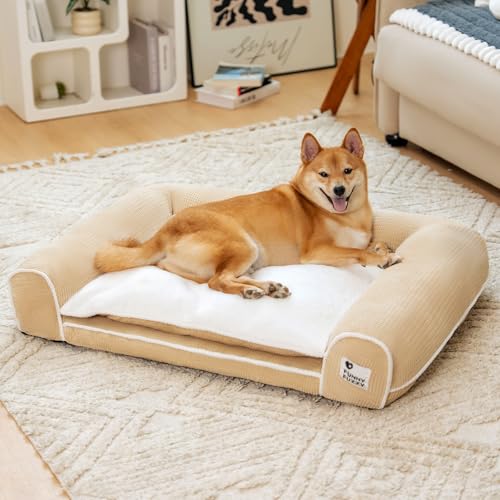 FUNNYFUZZY Orthopedic Dog Bed – Washable Dog Bed with Double