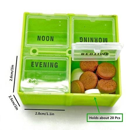 Lifestyle-You Medicine Pill Storage Box Organiser with Case and 7 Large Box with 4 partitions Each. Organise Your Weekly Medicines Conveniently. 4