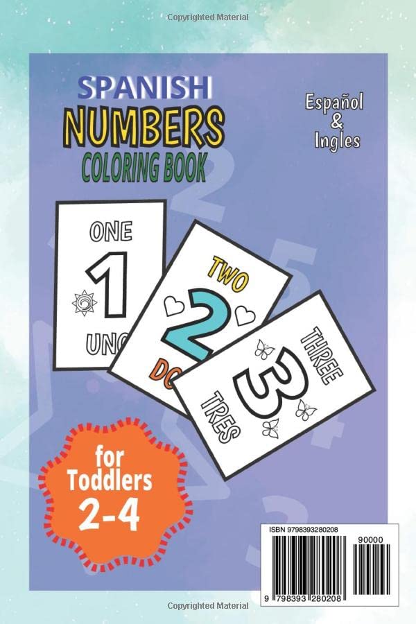 Vista 2 de Learn Numbers In Spanish Coloring Book Aprende los números en Español