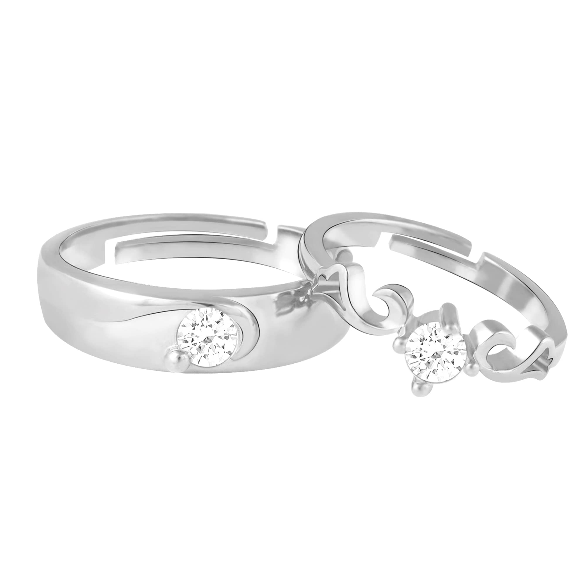 GIVA 925 Silver Glowing in Love Couple Rings, Adjustable |Gifts for Girlfriend, Gifts for Women and Girls | With Certificate of Authenticity and 925 Stamp | 6 Month Warranty* (B0BBW42DSK) Amazon Price History, Amazon Price Tracker