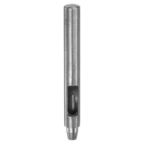 HARFINGTON Perforadora de cuero de 0.236 in, recta, redonda, con ojales, remache a presión, para cuero, artesanía, ropa, bolso, cortina de tela