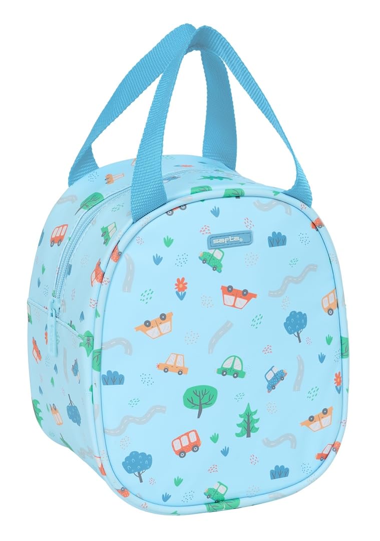 Safta PREESCOLAR COCHES - Bolso Portameriendas, Portatodo, Calidad y Máxima Resistencia, Porta Comida, Recreo, 19x14x22 cm