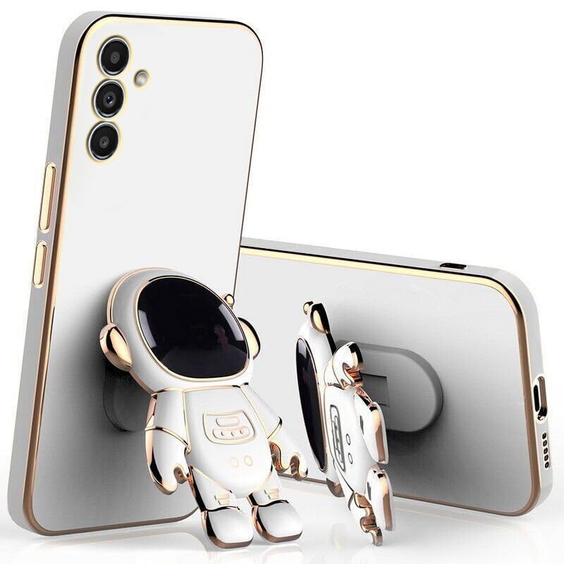 Image of for Samsung Galaxy A54 5G Case Cute 3D Astronaut Stand Design Camera Protection Shockproof Soft Back Cover (for Samsung Galaxy A54 5G, White)
