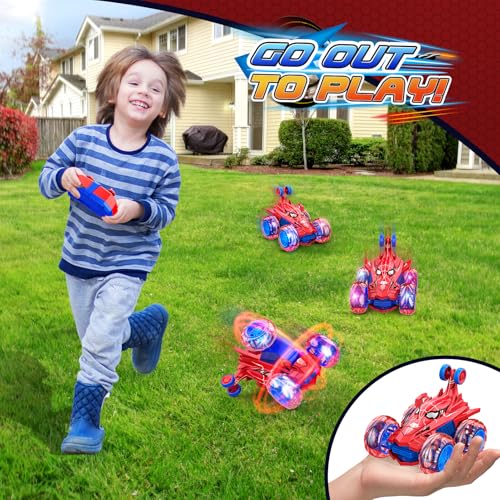Braxel 360° Flips Remote Control Cars, Kids Toys for 3-12 Year Old Boy Gifts, Boys Toys age 3-9 Girls Birthday Presents, Monster Truck RC Car with LED Lights Outdoor Garden Game - Image 5