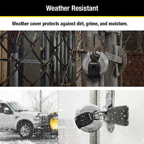 Master Lock M50XKADCCSEN M50Xd Magnum Heavy Duty Stainless Steel Discus Padlock thumb #3