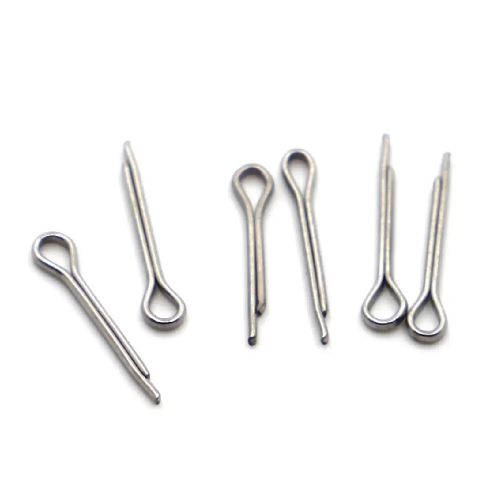80 Uds. De pinos metálicos de acero inoxidable 304, pasadores divididos, fijaciones chaveta, enlace caja dura, pasador dividido M3-M10 Para Automoción(M10,100mm)