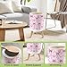 FUIENCFKE Bathroom Trash Can with Lid Pink Seamless Bow Leopard All Print Garbage Bin Waste Basket for Kitchen Office Bedroom Decoration Diaper Pail 1.8 Gallon
