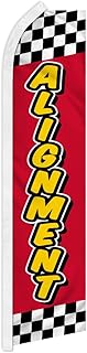Alignment Red & Yellow Swooper Advertising Flag - Perfect for Performance Shops, Mechanics, Auto Repair, Tuning Shops