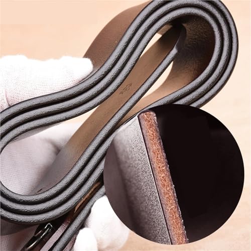 1pcs Belt Men Belt Pin Buckle Big Large Size Male Leather Belts Leisure Men's Belt for Business(105cm,Black)2
