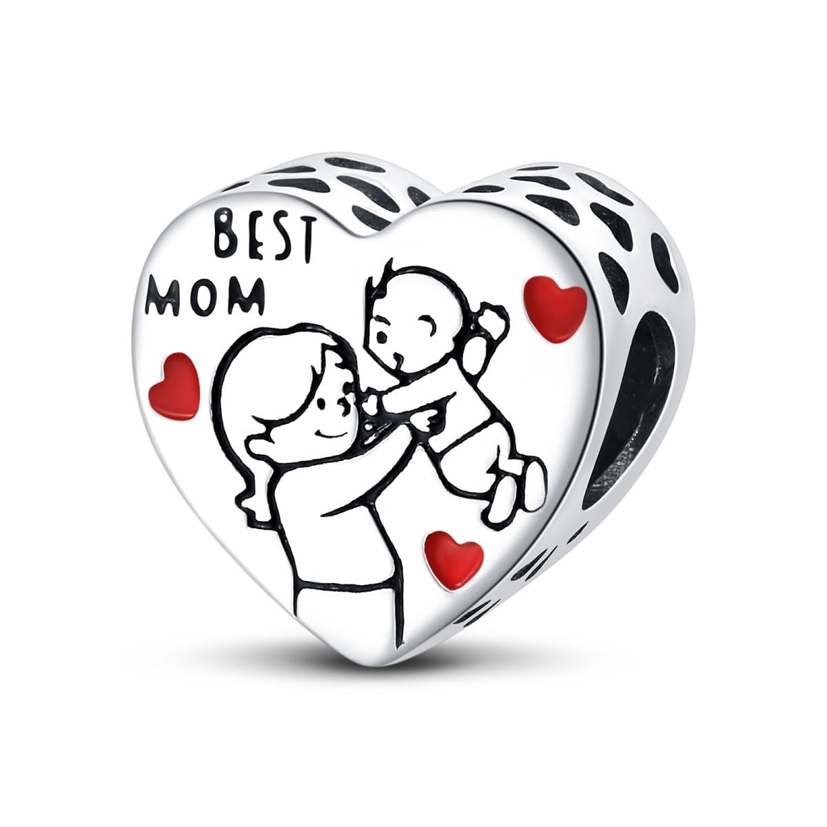 925 Sterling Silver Charms for Bracelets,Happy Family Dangle Pendants Charms Bead fit Pandora Charms Bracelets or Necklaces Jewelry Gift for Womens