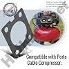 D30139 Air Compressor Graphite Gasket Kit Compatible With Craftsman DeVilbiss Porter Cable Compressors 919153160 919167244 D28760 N291819 KK-4949
