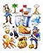 Produktbild Stickerkoenig Wandtattoo 3D Sticker Wandsticker Kinderzimmer - Piraten Set mit Schiff I #500 - Deko auch für Fenster, Schränke, Türen etc auf Bogen