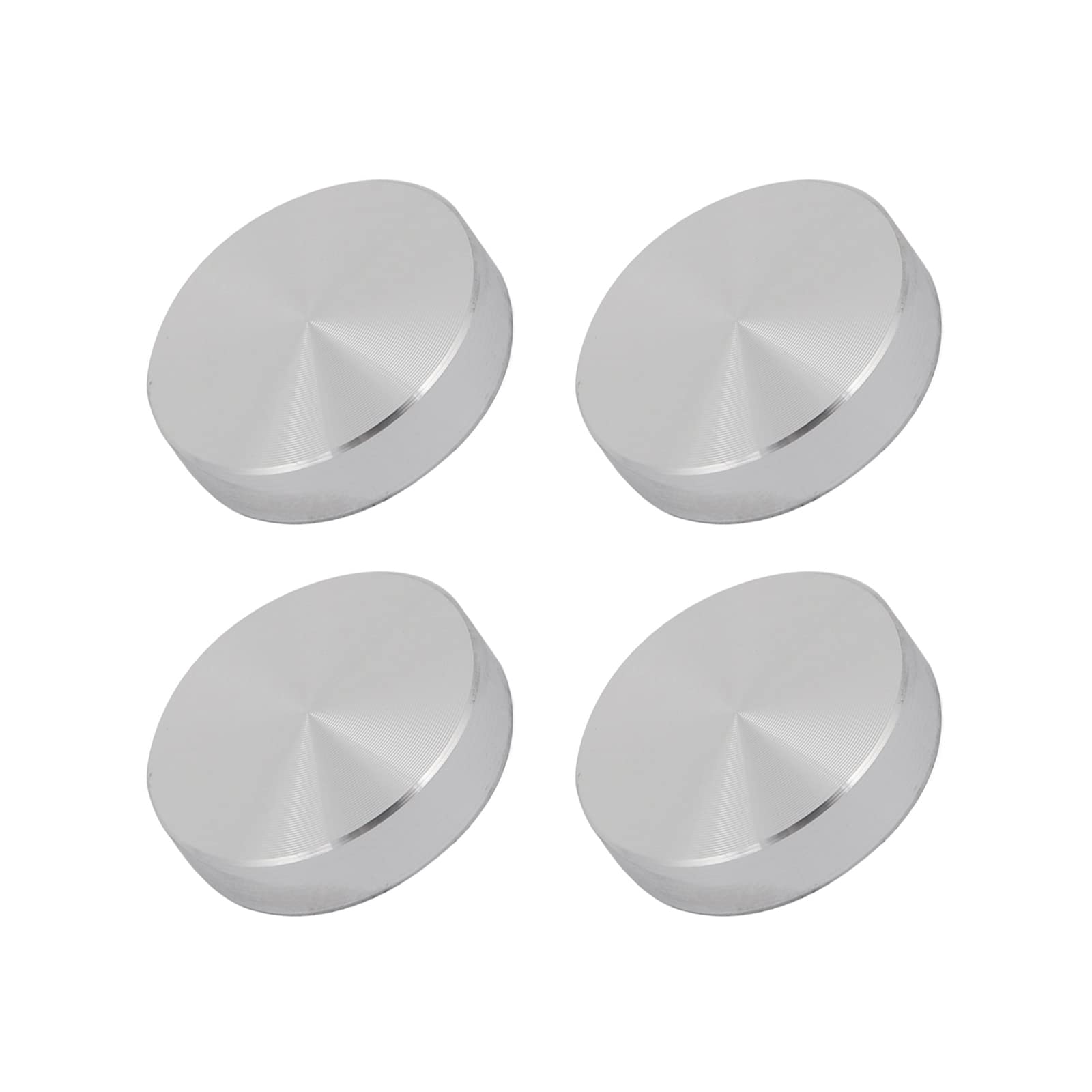 METALLIXITY Solid Aluminum Disc (M8x30mmx8mm) 4Pcs, Glass Table Top Adapter Aluminum Circle Disc - for Tea Bar, and Other Glass Furniture Accessories
