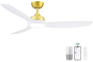 Brilliant 52 Inch Mid Century Modern Ceiling Fan With Remote Control