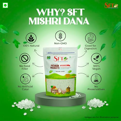 Image of SFT Sugar Diamond Fresh (Mishri Dana) Sugar Crystals Small 1 Kg