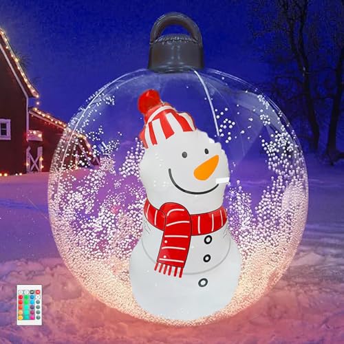 Leuchtender PVC Aufblasbarer Weihnachtsball, 60 cm Outdoor Aufblasbare...