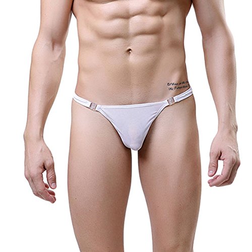 Men's 4 Colors Pack Mesh Thong Lingerie Breathable Sexy Briefs Detachable Stretch Underpants Hot Underwear Gift for Boyfriend 5