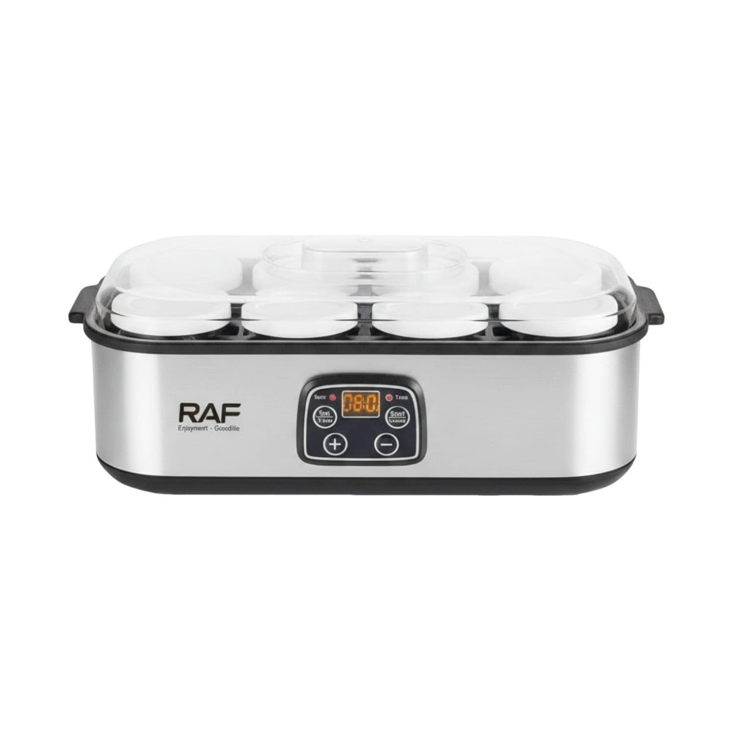 Clear Lid Yogurt Maker Digital Controls Electric Yogurt Maker Touch Buttons Multi-Use Fermenter Black Rim, EU Plug R-14404-image-1