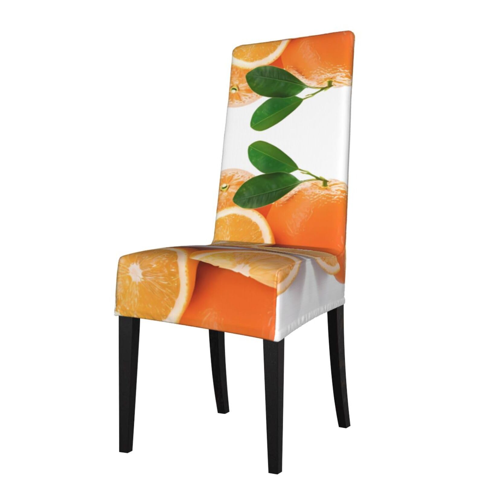 YYHWHJDE Orange Prints Protection Cover for Dining Chair – Stretchable Slipcovers for a Refreshing Dining Room Makeover