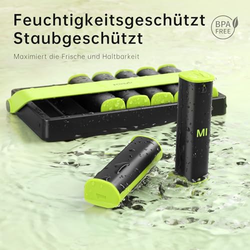 Tablettenbox 7 Tage Morgens Abends, KOVIUU Woche Pillendose 2 Fächer, Medikamentenbox Unterwegs, Pill Box,Große Tabletten Tablettendose, Supplement Pillenbox für Medikamente, Vitamine, Fischöl, Grün