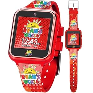 Accutime Touchscreen Interactive Smart Watch, Red, 40mm, Modern