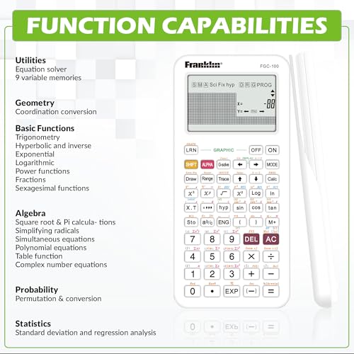 Franklin Scientific Graphing Calculator FGC100WH の商品画像 4