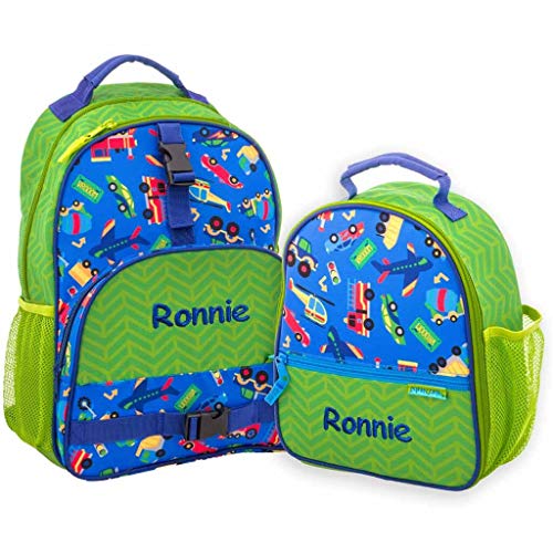Personalized Trendsetter Backpack (Cars, Trucks, Planes, & Trains Trendsetter Backpack & Lunchbox Combo)