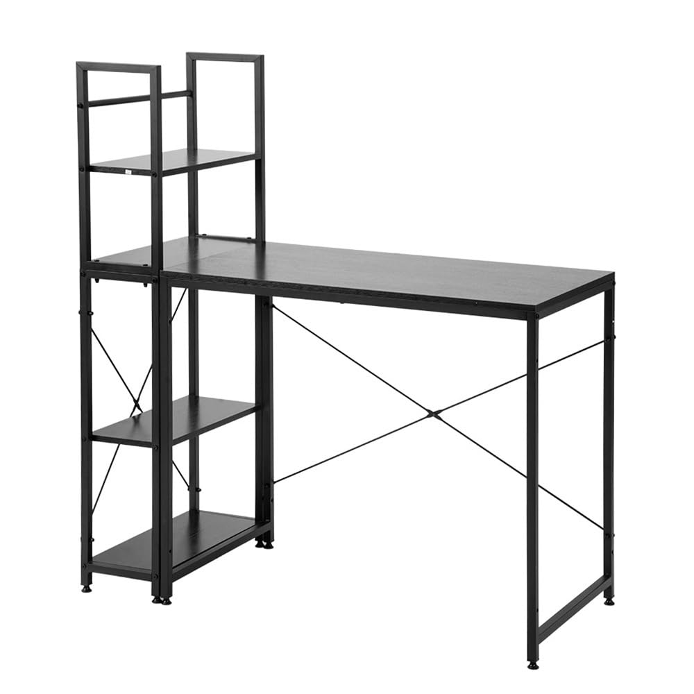 Amazon | パソコンデスク ラック付き 幅111cm デスク ワークデスク