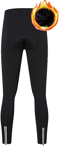 Vista 2 de UGLY FROG Winter Fleece Warm Men's Cycling Pants 20D Padded Bike Tights Bicycle Biking MTB Long Leggings Pockets UPF 50+