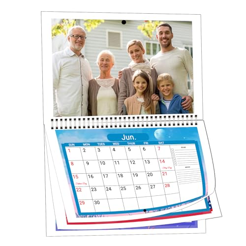 Calendario de pared con fotos personalizable, calendario personalizado para imprimir tu propio calendario, regalo para aniversario, cumpleaños, fiesta de boda