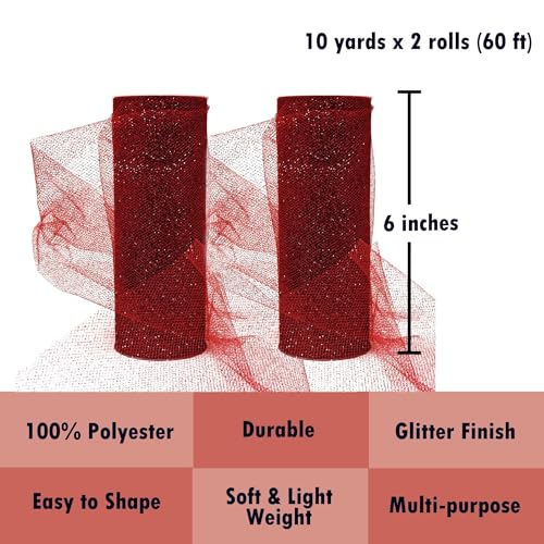 Tulle pailleté Bordeaux pour fabriquer un tutu de danse et customiser des accessoires