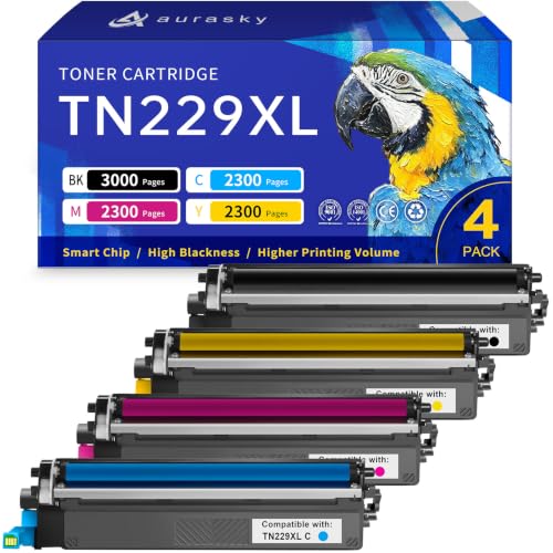 Image of TN229XL 229XL Toner Cartridge:MFC-L3780CDW MFC-L3720CDW HL-L3280CDW Compatible for Brother TN229XXL TN-229XL TN 229 TN-229 Work with HL-L3220CDW HL-L3300CDW HL-L3295CDW Printer (4 Pack)
