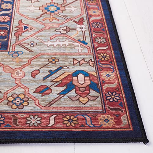 Tapete SAFAVIEH 3' x 3' Cuadrado, Rust & Blue miniatura 5
