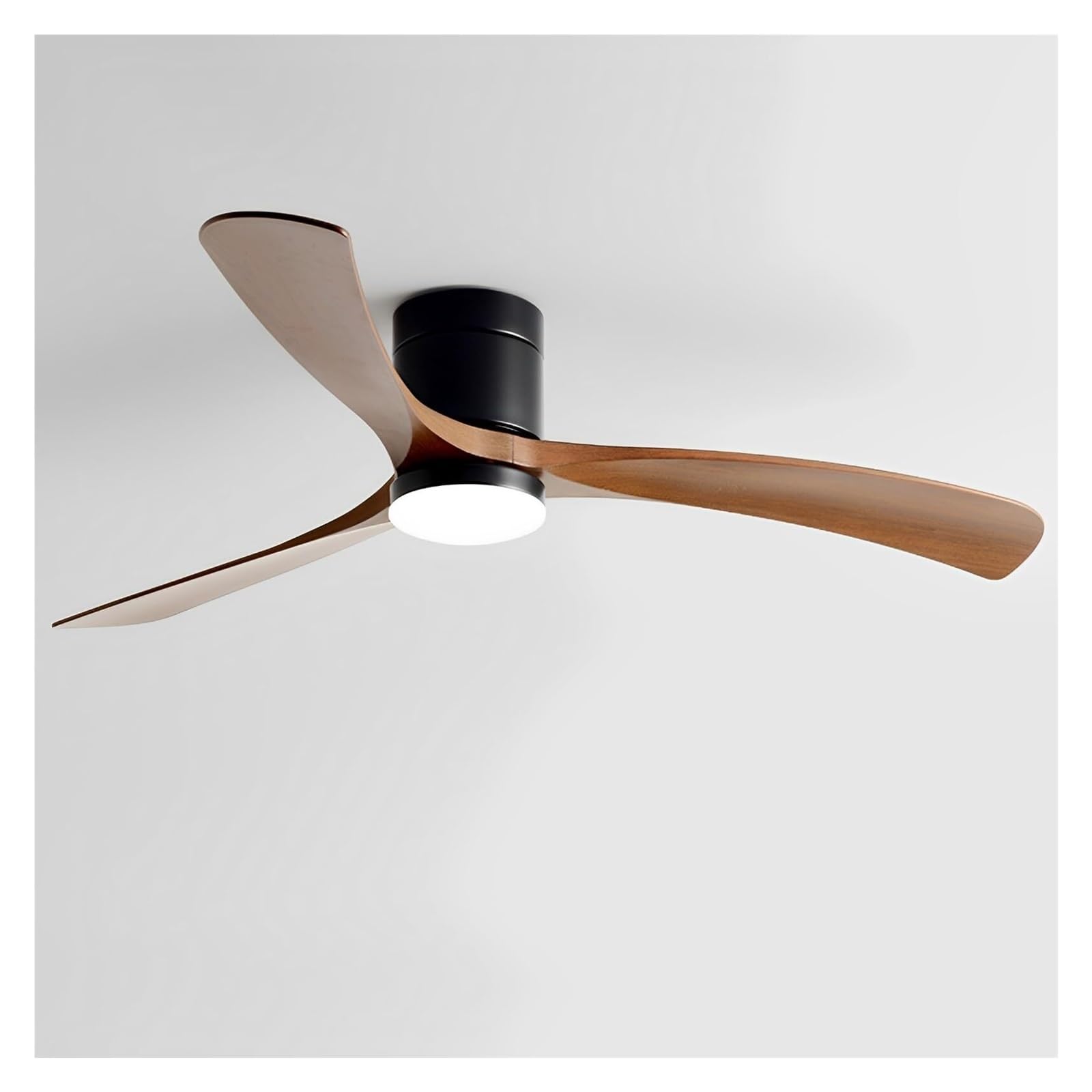 KHUKHU Modern Remote Ceiling Fan with LED Light Nordic Quiet Ceiling Fans