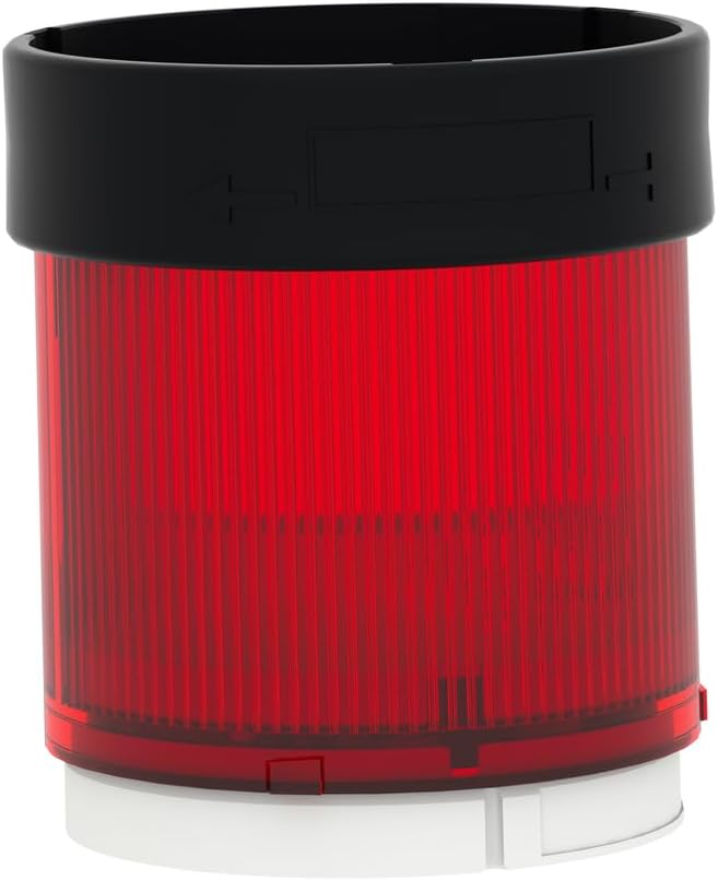 Schneider Electric Harmony XVB Indicator Unit for Beacon Light (Bulb Not Included), Steady On, 250V | Tower Lights & Industrial Warning & Signal Light System, Red Unit, 70mm