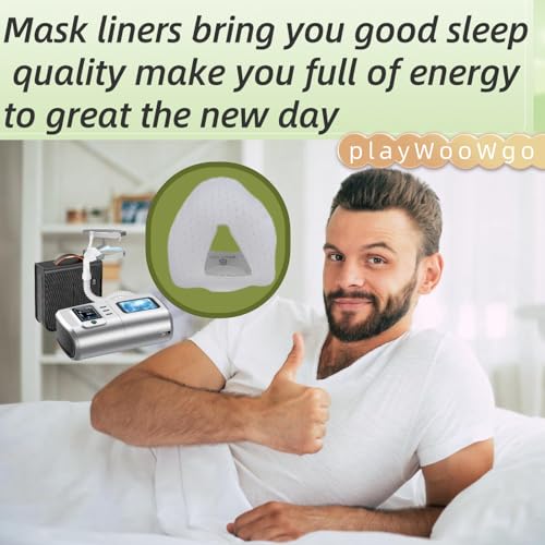 Image of 4 Pack Nasal CPAP Mask Liners Compatible with Small Size N20 Nasal Mask Cushions. Enjoy Silky Comfort, Reducing Facial Redness and Pressure Marks for Enhanced Comfort (Raw White) (Small)