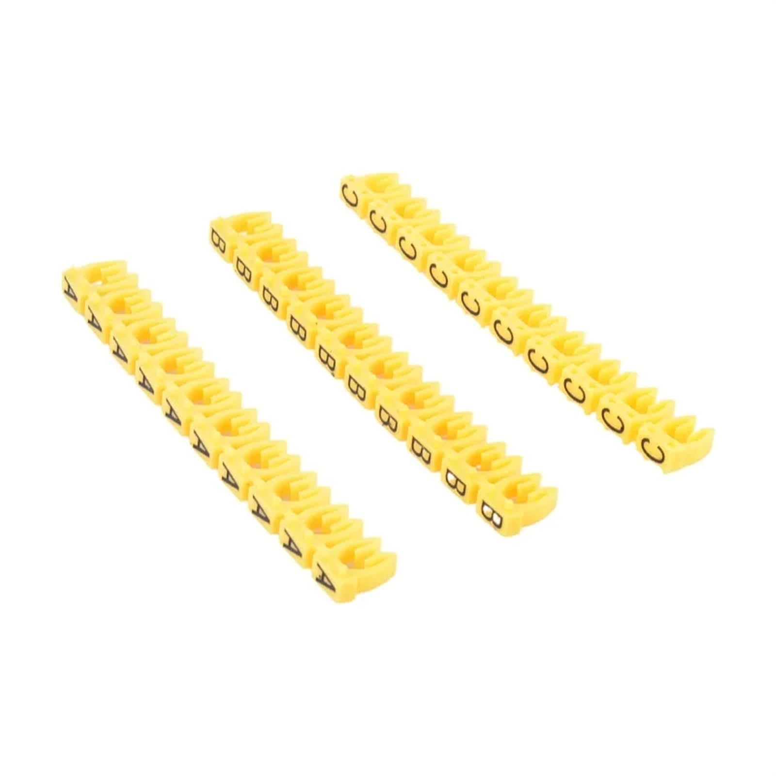 Kabeldrahtmarkierer 260/390 Stück Kabelmarker, Bunte Markierungsbuchstaben vom Typ C, Etikett for 2 – 8 mm Kabel, Netzwerkkabel, Drahtmarker, Etikett(M-2L(5.0mm) 260PCS)