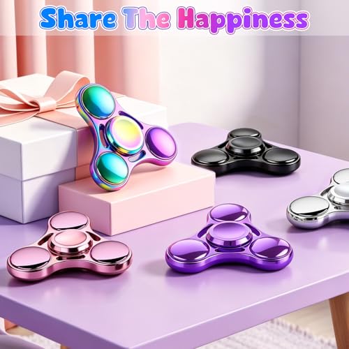Image of ATESSON Fidget Spinner Toy, Ultra Durable Stainless Steel Bearing High Speed 3-5 Min Precision Brass Metal Finger Spinner, EDC ADHD Stress Relief Anxiety Relieves Reducer for Kids and Adults