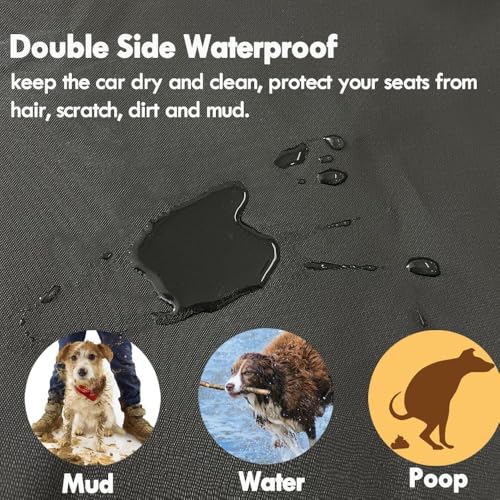 SXIAOX hundedecke Auto Kofferraum für VW Transporter T5 Bus (2003-2015), wasserabweisend & pflegeleicht,Kofferraumschutz Hund mit Seiten- und Ladekantenschutz